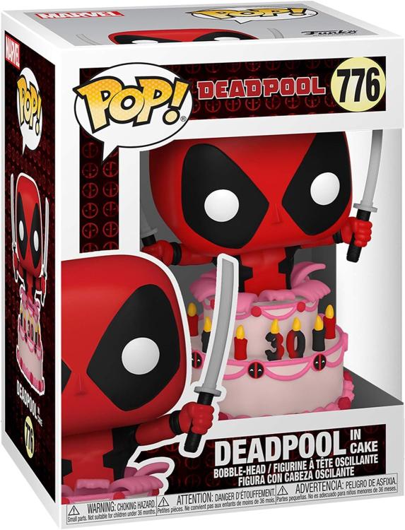 Funko Pop! Marvel Deadpool 30th - (776) - Deadpool in Cake Figure with Cake 9cm