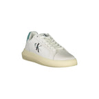 CALVIN KLEIN Men's White Lace-up Sneakers with Logo