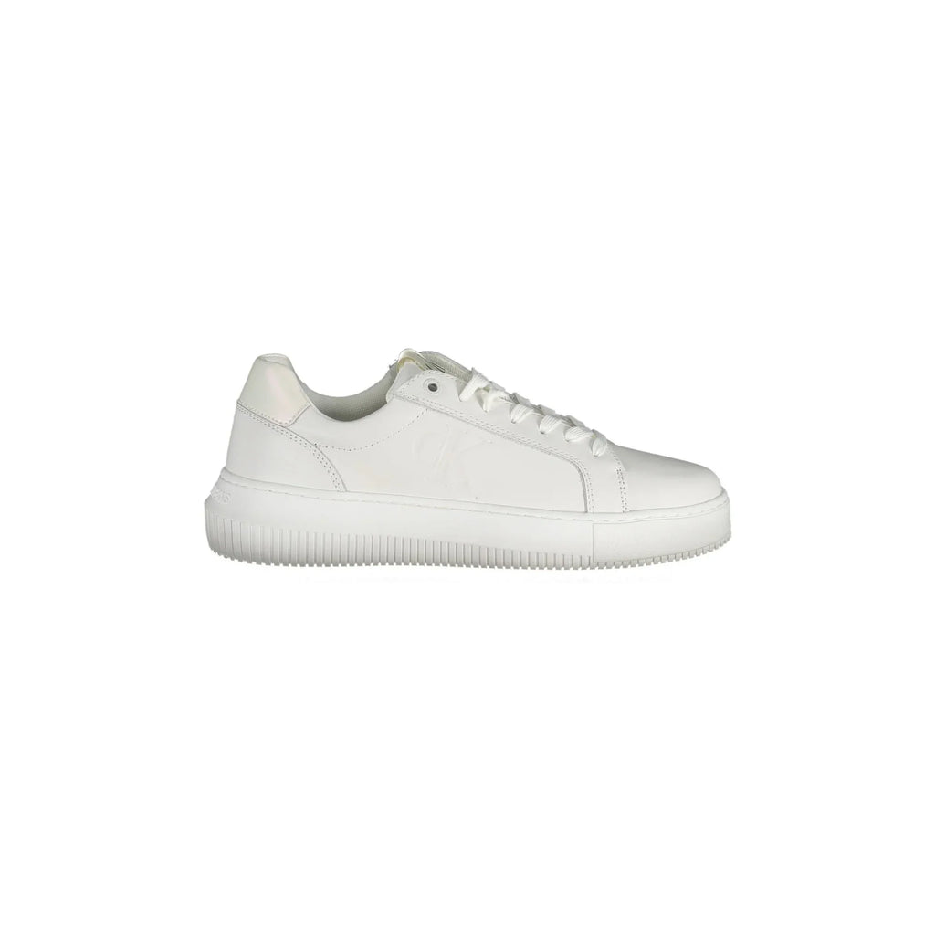 CALVIN KLEIN Scarpe Sneakers Donna Bianche con Dettagli Logo