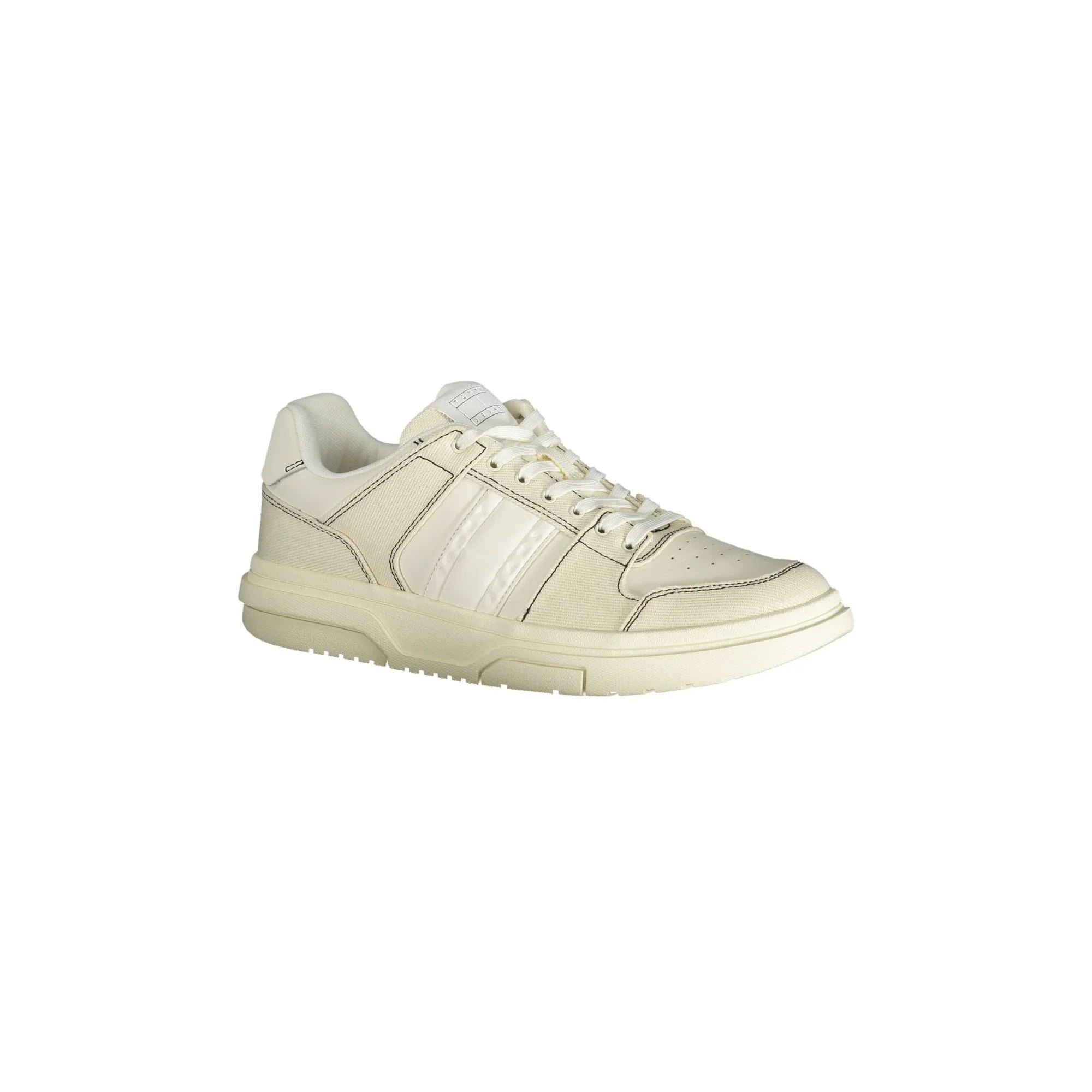 TOMMY HILFIGER Men's White Sneakers with Contrast Details