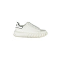 GAELLE PARIS Women's White Lace-Up Sneakers with Logo