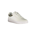 TOMMY HILFIGER Scarpe Sneakers Uomo Bianche con Dettagli Verde e Beige