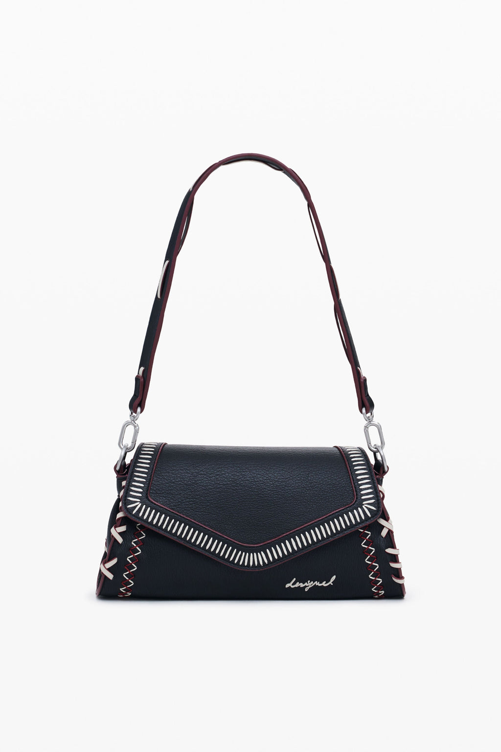 DESIGUAL Women's Black Manhattan Pespuntes Zarauz Shoulder Bag