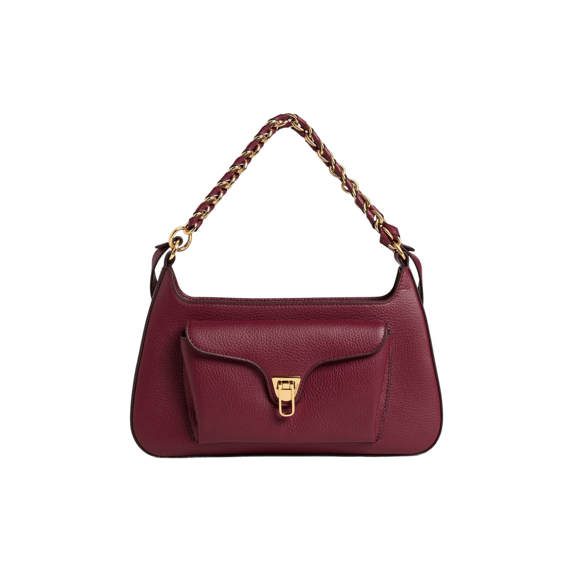 COCCINELLE Women's Red Shoulder Bag, Genuine Leather, Beat Generation