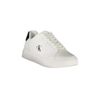 CALVIN KLEIN Sneakers Uomo Bianche con Lacci e Dettagli Neri