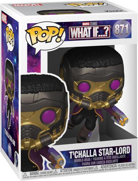 Funko Pop! Marvel What If...? - (871) T'Challa Star-Lord Vinyl Figure 9Cm