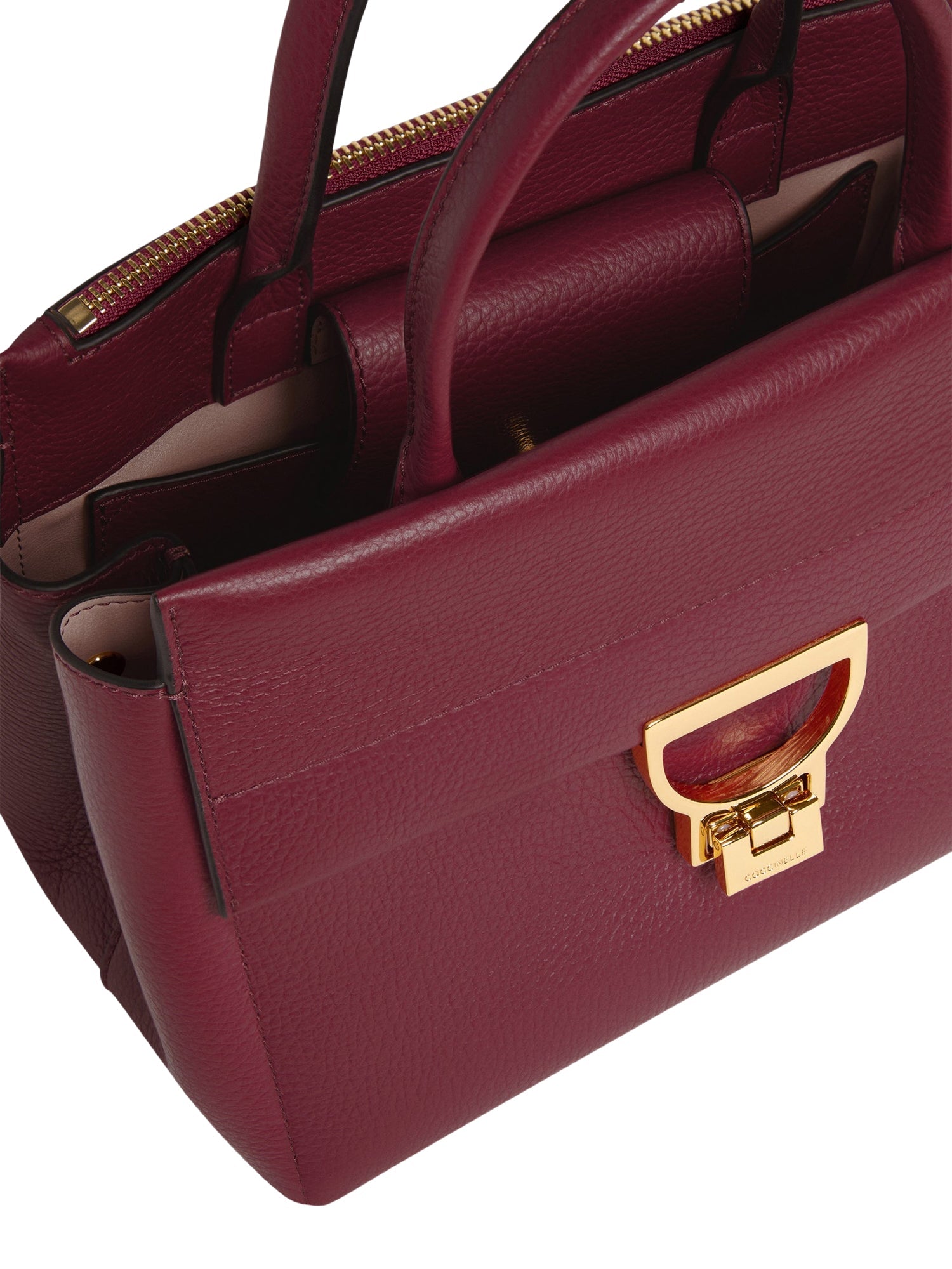 COCCINELLE Women's Handbag with Shoulder Strap Purple, Genuine Leather, Arlettis Medium