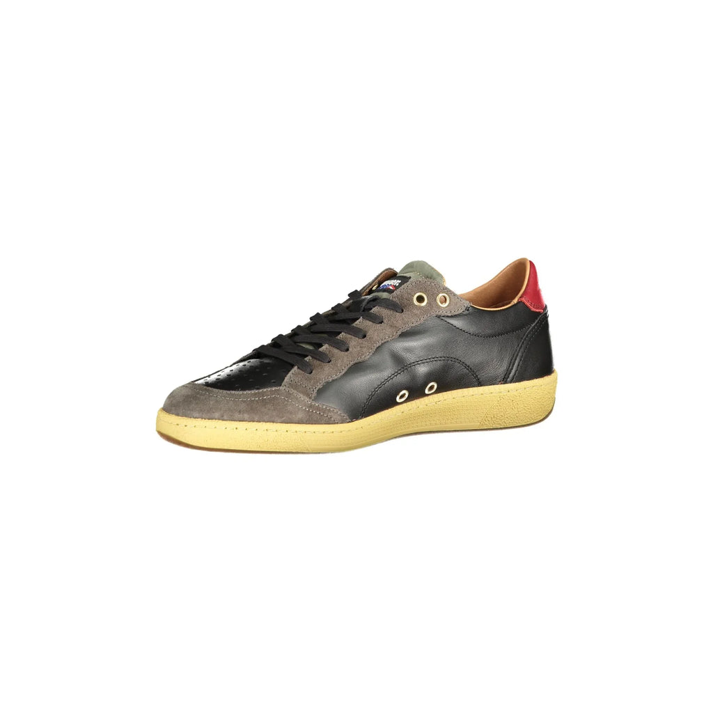 BLAUER Men's Black Sneakers with Removable Footbed