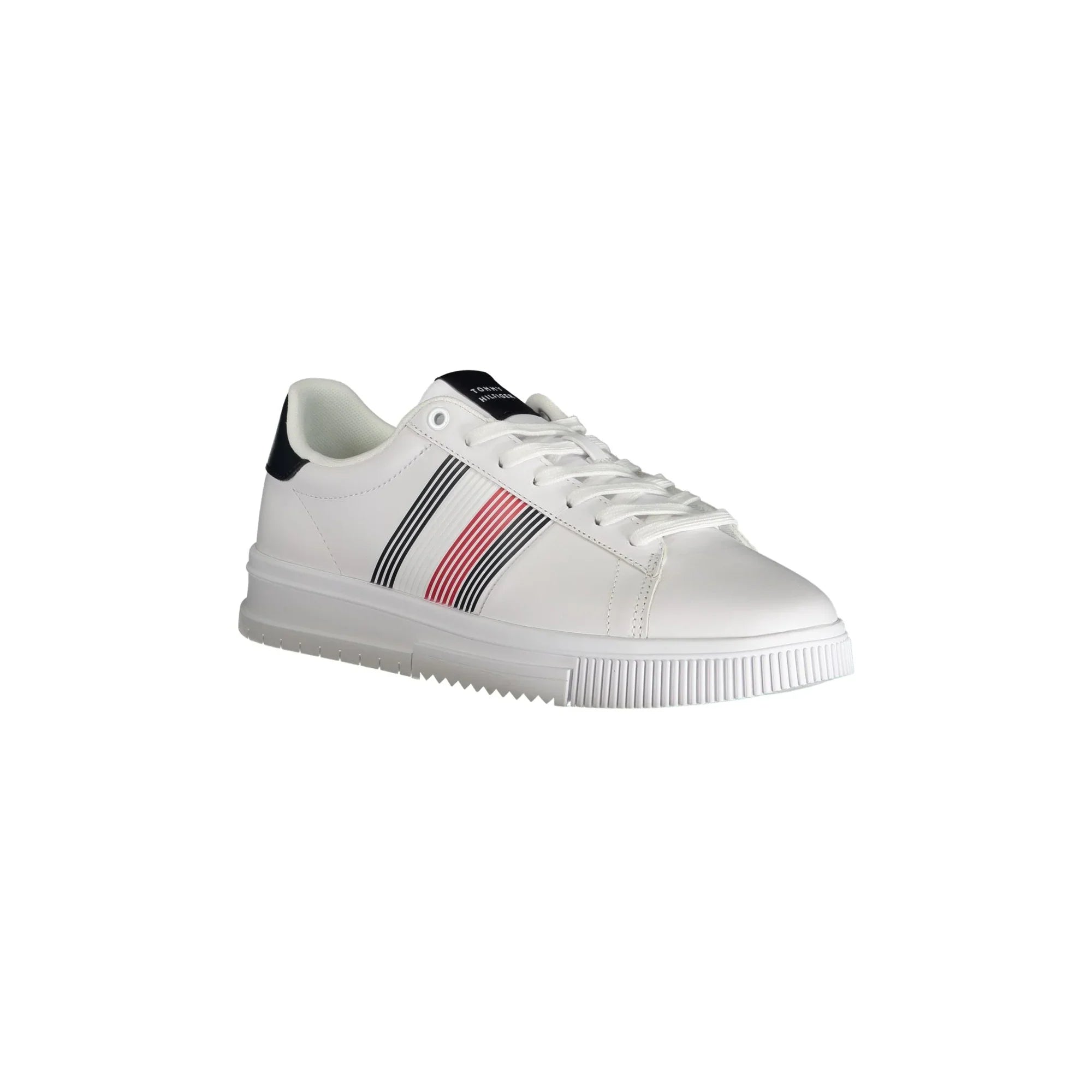 TOMMY HILFIGER Men's White Sneakers with Contrast Details