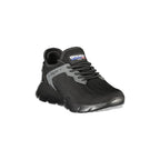 BLAUER Sneakers Uomo Nere con Lacci e Dettagli a Contrasto