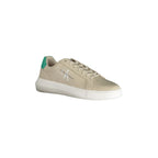 CALVIN KLEIN Scarpe Sneakers Uomo Beige con Dettagli a Contrasto
