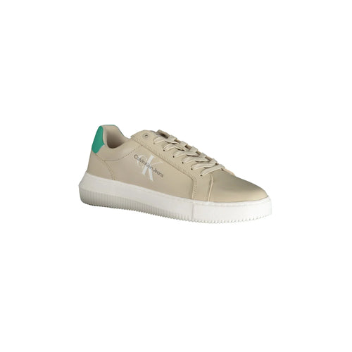 CALVIN KLEIN Men's Beige Sneakers with Contrast Details