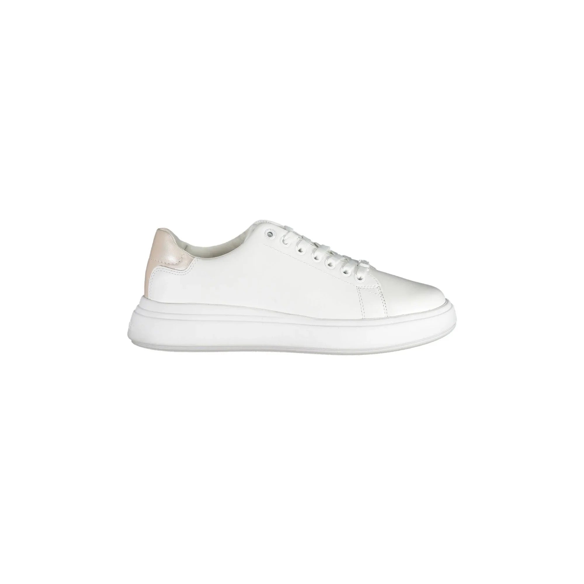 CALVIN KLEIN Women's White Sneakers with Contrast Details