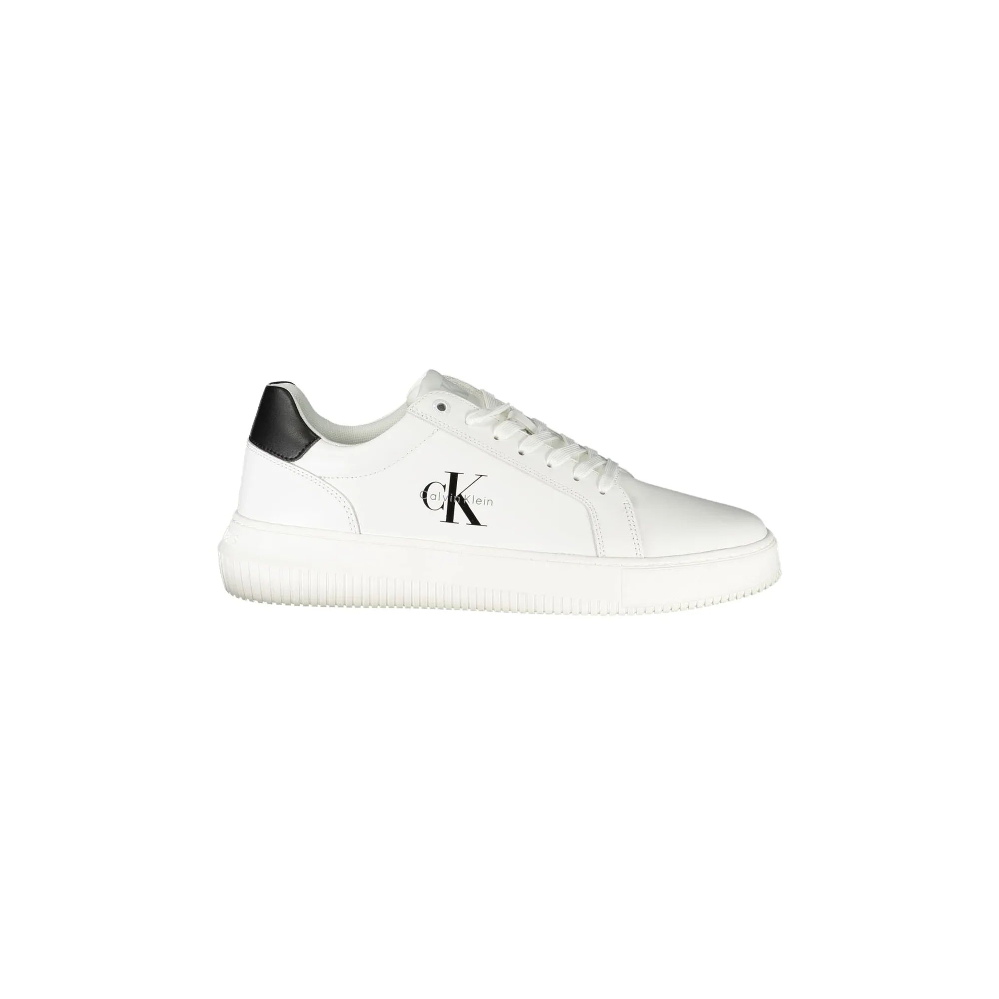 CALVIN KLEIN Men's White Sport Shoe with Black Details