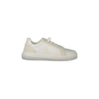 CALVIN KLEIN Scarpe Sneakers Uomo Bianche con Stampa e Dettagli a Contrasto