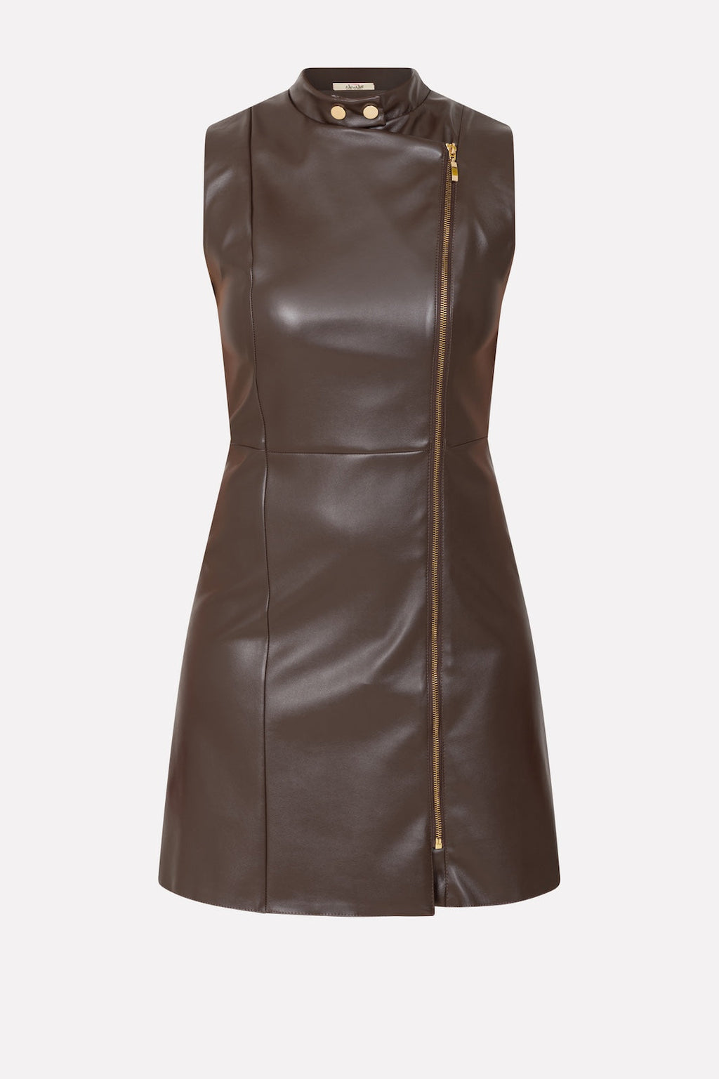 Eco-leather dress with zip No-nà - Sustainable and modern style