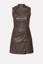 Eco-leather dress with zip No-nà - Sustainable and modern style