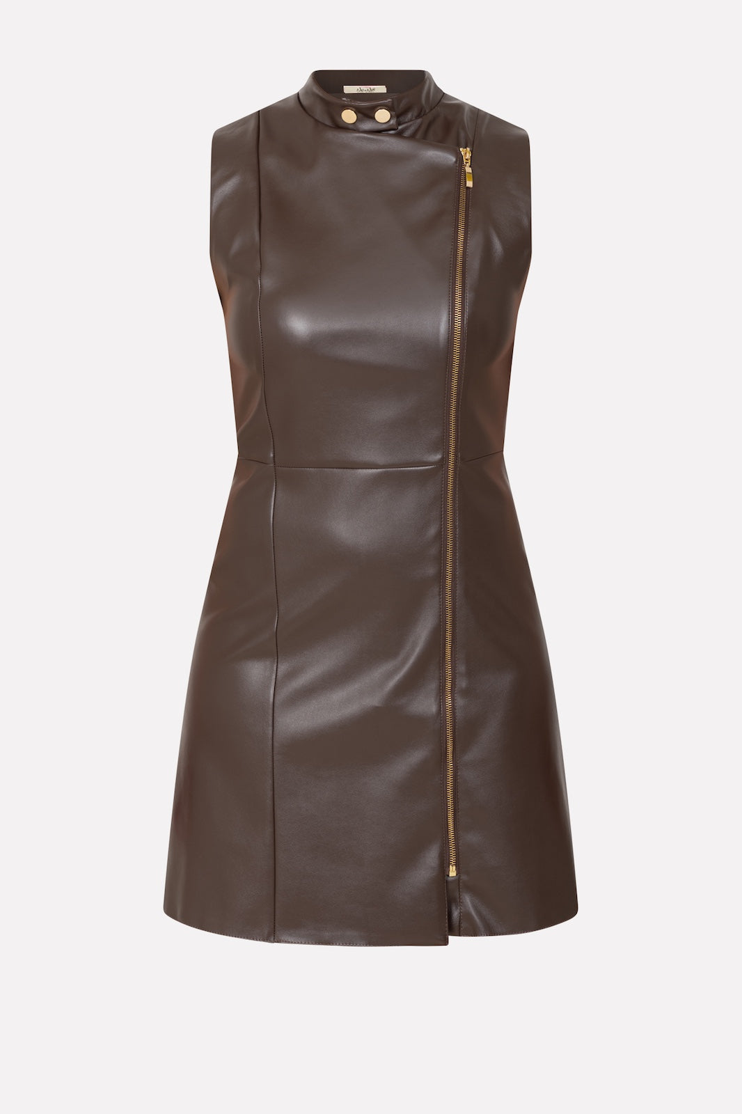 Eco-leather dress with zip No-nà - Sustainable and modern style