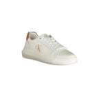 CALVIN KLEIN Scarpe Sneakers Donna Bianche con Dettagli Rosa