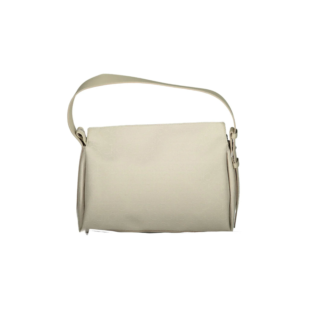 CALVIN KLEIN Women's Beige Shoulder Bag with Adjustable Handle