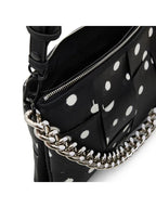 DESIGUAL Women's Black Polka Dot Handbag with Shoulder Strap and Chain