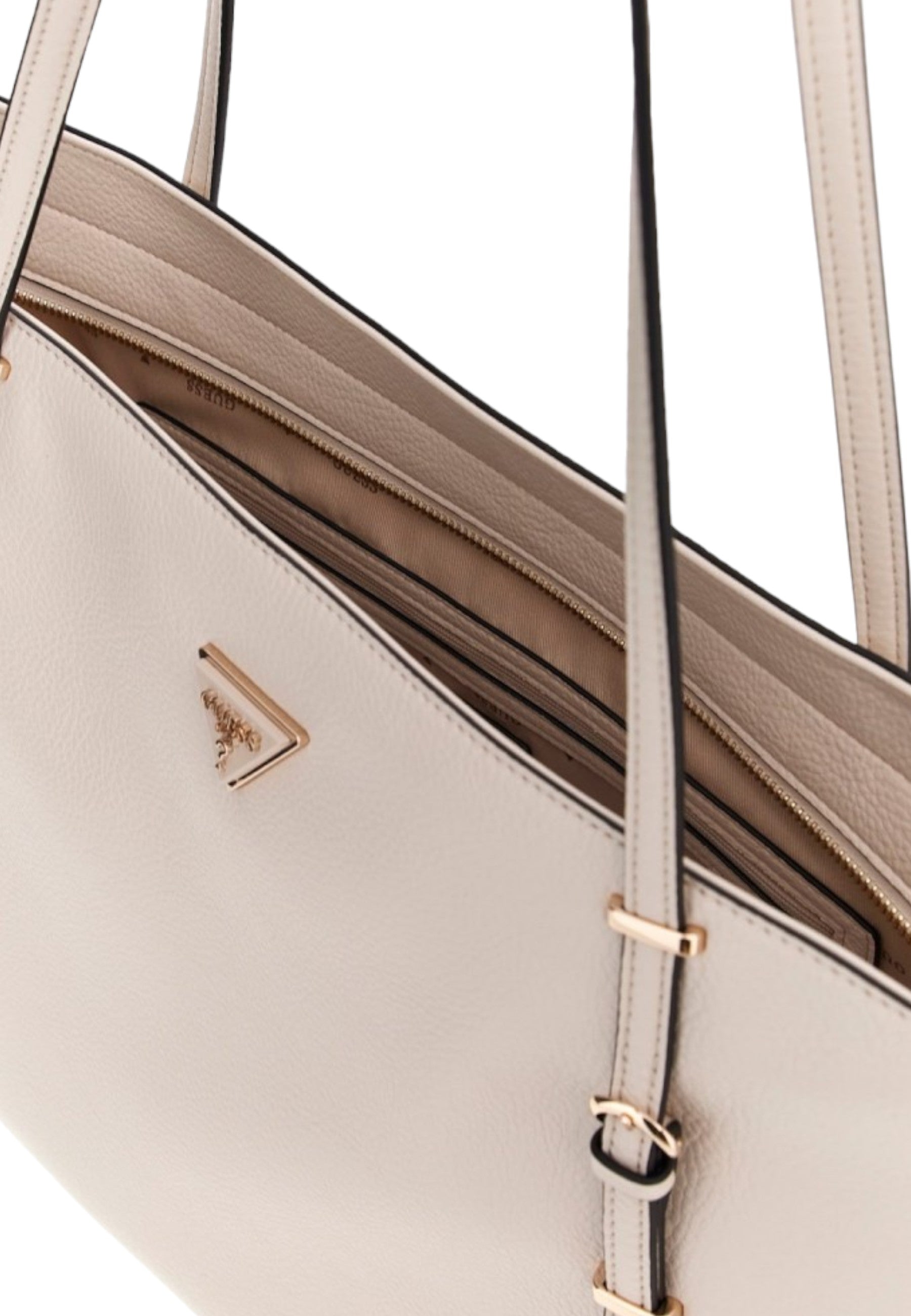 GUESS JEANS Women's Levia Beige Shoulder Bag with External Pocket