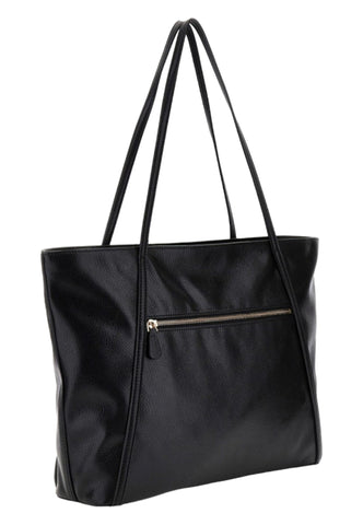 GUESS JEANS Women's Black Levia Shoulder Bag with Outer Pocket