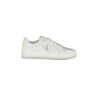 CALVIN KLEIN Scarpe Sneakers Donna Bianche con Dettagli a Contrasto e Logo