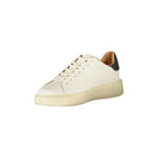 BLAUER Sneakers Uomo Bianche con Lacci e Dettagli a Contrasto Blu