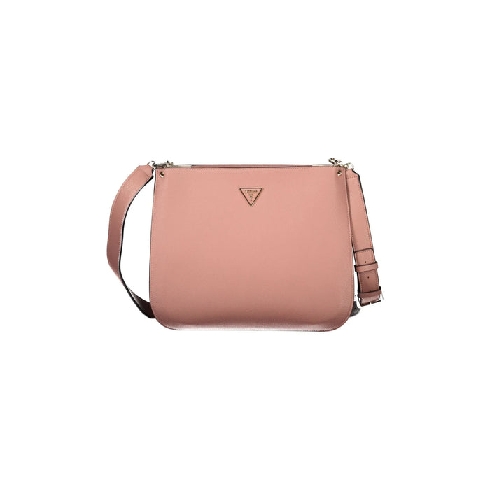Guess Jeans Women's Meridian Pink Bag with Adjustable Shoulder Strap