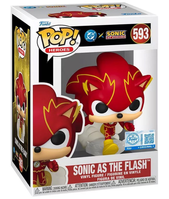 Funko Pop! Heroes DC X Sonic the Hedgehog - (593) Sonic As Flash Figure 9cm