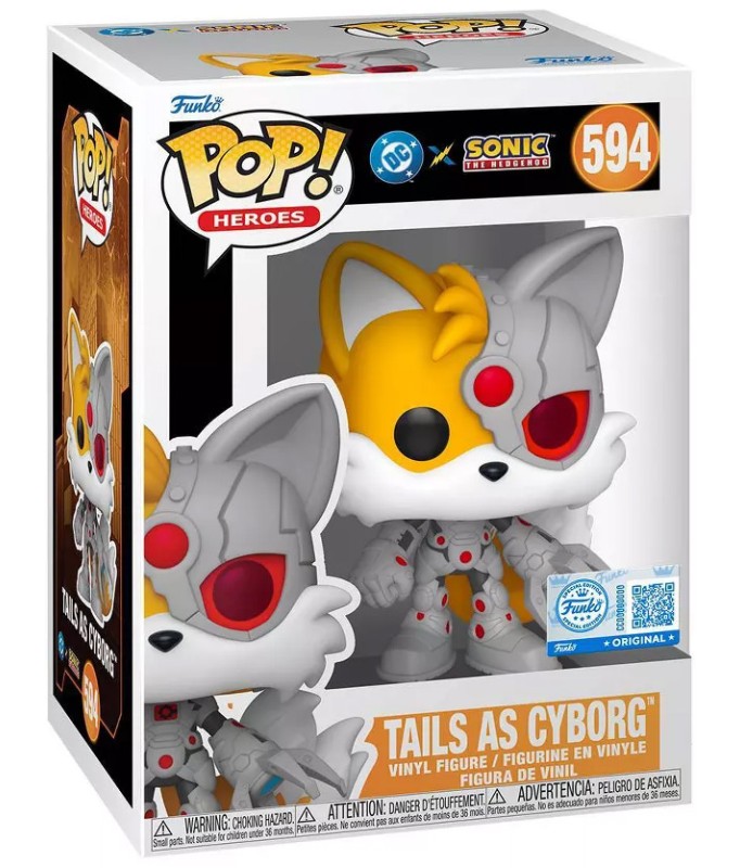 Funko Pop ! Heroes DC X Sonic the Hedgehog - (594) Tails As Cyborg 9cm