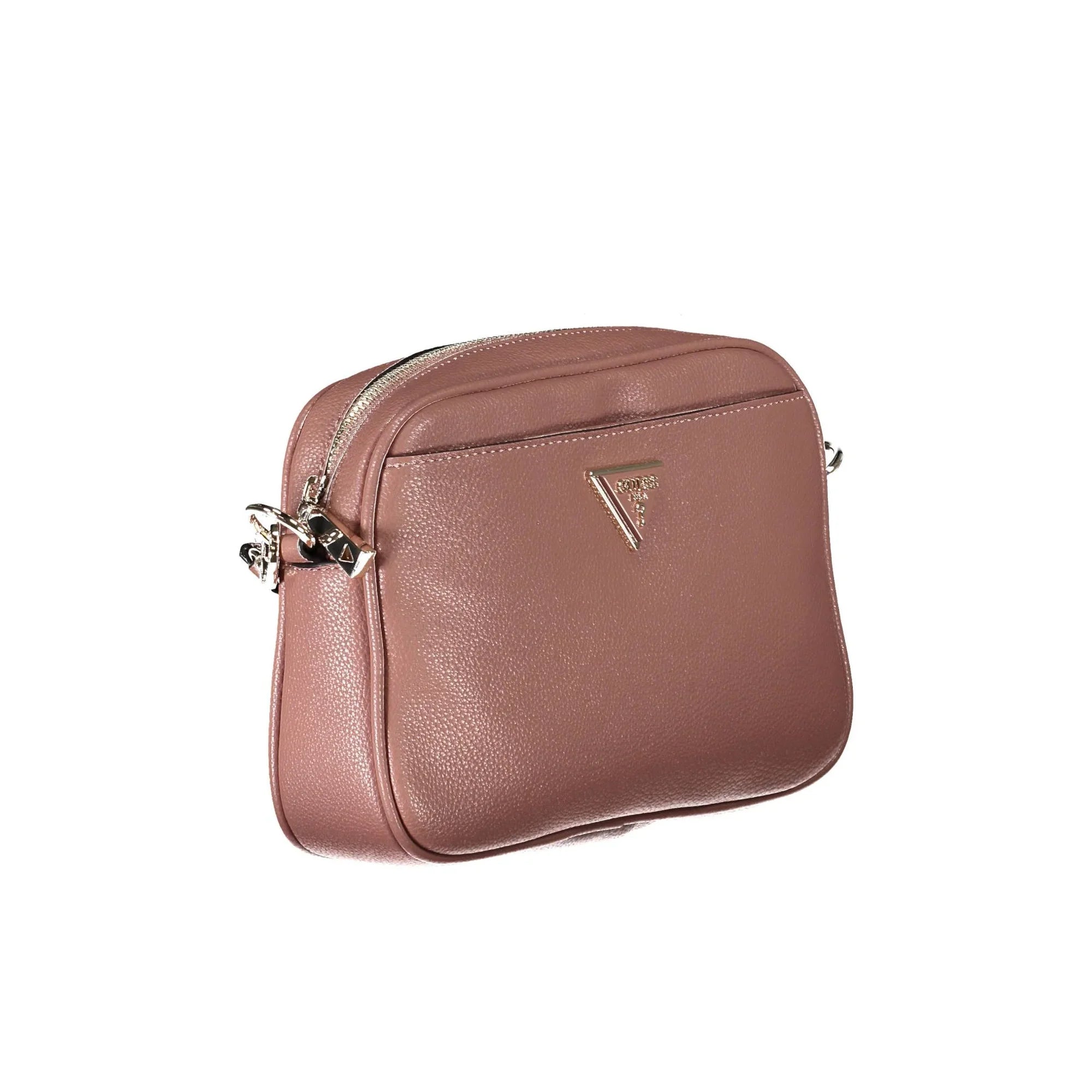 GUESS JEANS Women's Pink Shoulder Bag with Zip Closure