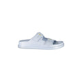 BLAUER Women's Light Blue Slippers with Double Adjustable Buckle
