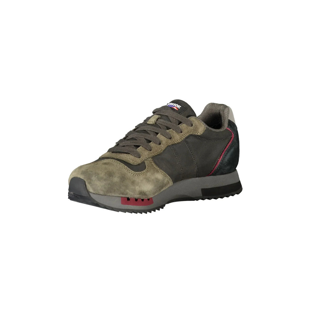BLAUER Sneakers Uomo Nere con Lacci e Dettagli a Contrasto