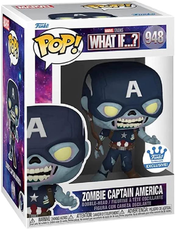 Funko Pop! Marvel What If...? - (948) Zombie Captain America Exclusive Figure