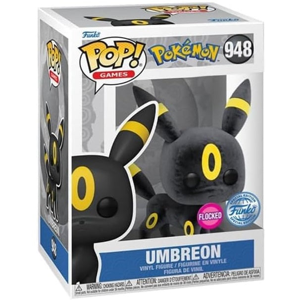 Funko Pop! Games Pokémon - (948) Umbreon Flocked Figure 9Cm Eevee Evolution