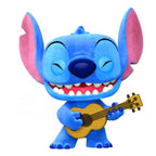 Funko Pop! Disney Lilo & Stitch - (1044) Stitch W/ Ukulele Flocked Figure 9Cm