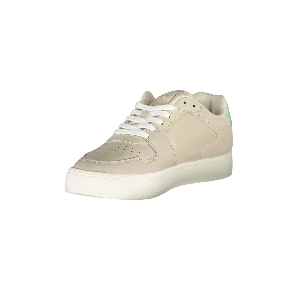 CALVIN KLEIN Scarpe Sneakers Beige da Donna con Dettagli a Contrasto