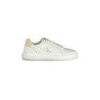 CALVIN KLEIN Scarpe Sneakers Uomo Bianche con Dettagli a Contrasto