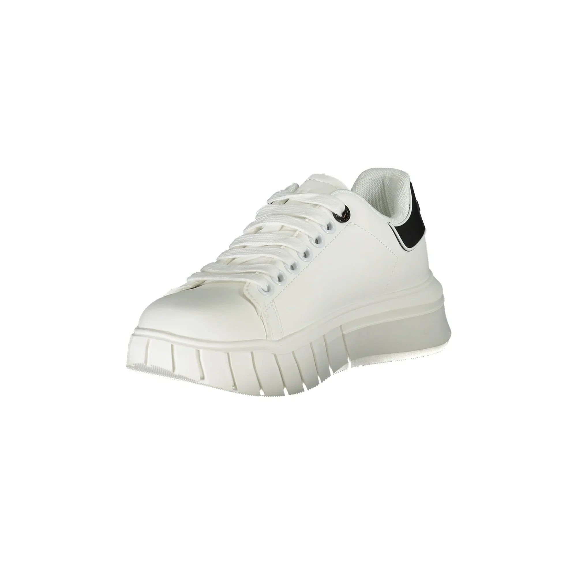 GAELLE PARIS Women's White Sneakers with Contrast Details
