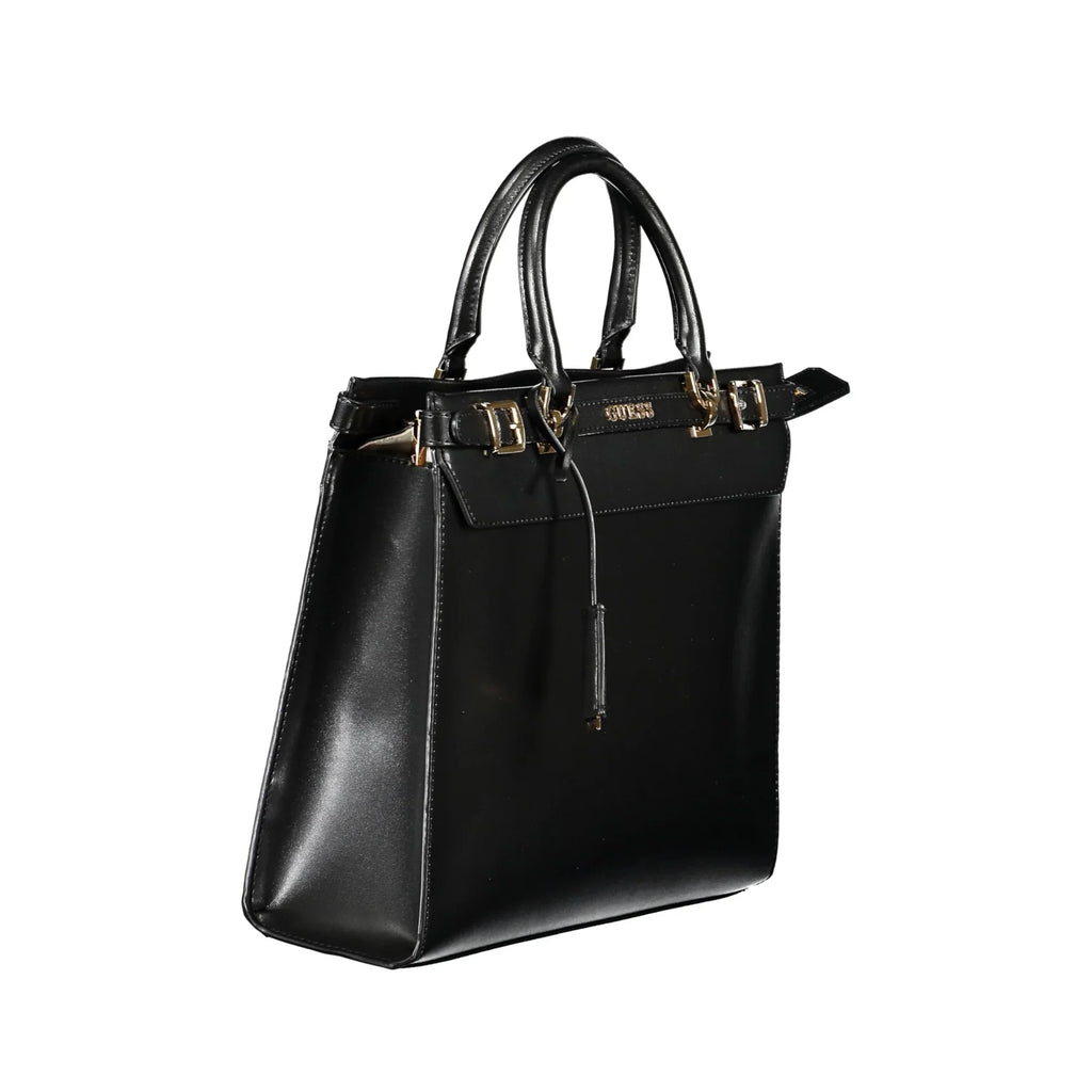 GUESS JEANS Women's Black Handbag with Logo and Shoulder Strap SESTRI LOGO