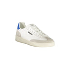 BLAUER Sneakers Uomo Bianche con Lacci e Dettagli a Contrasto Bianco