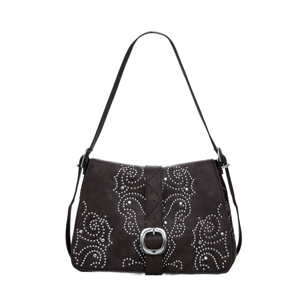 DESIGUAL Women's Brown Poker Face Posadas Bag with Studs