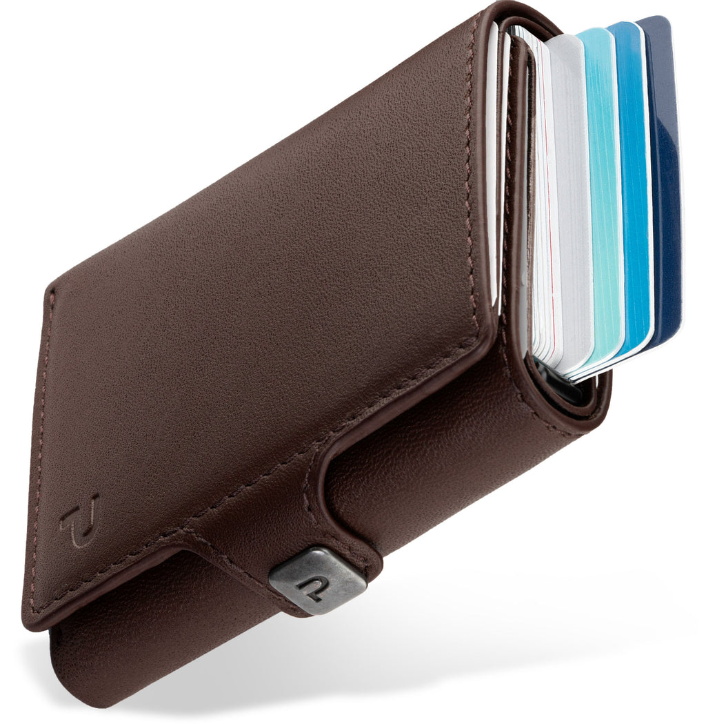 KLIK Classic with XL Coin Pocket Brown Leather