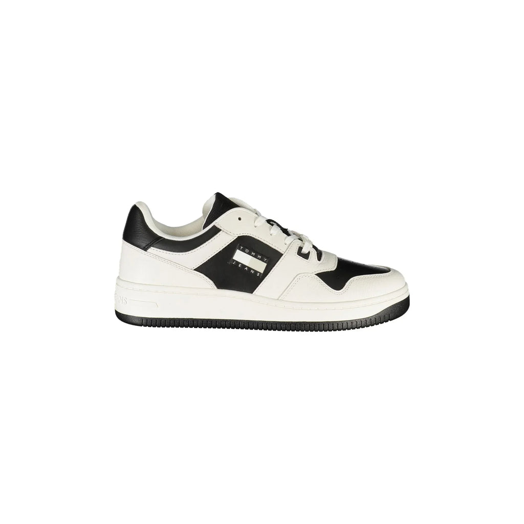 TOMMY HILFIGER Calzatura Sportiva Uomo Bianco con Dettagli Neri e Logo