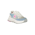 BLAUER Sneakers Donna Azzurre con Lacci e Dettagli Bianco/Fuxia