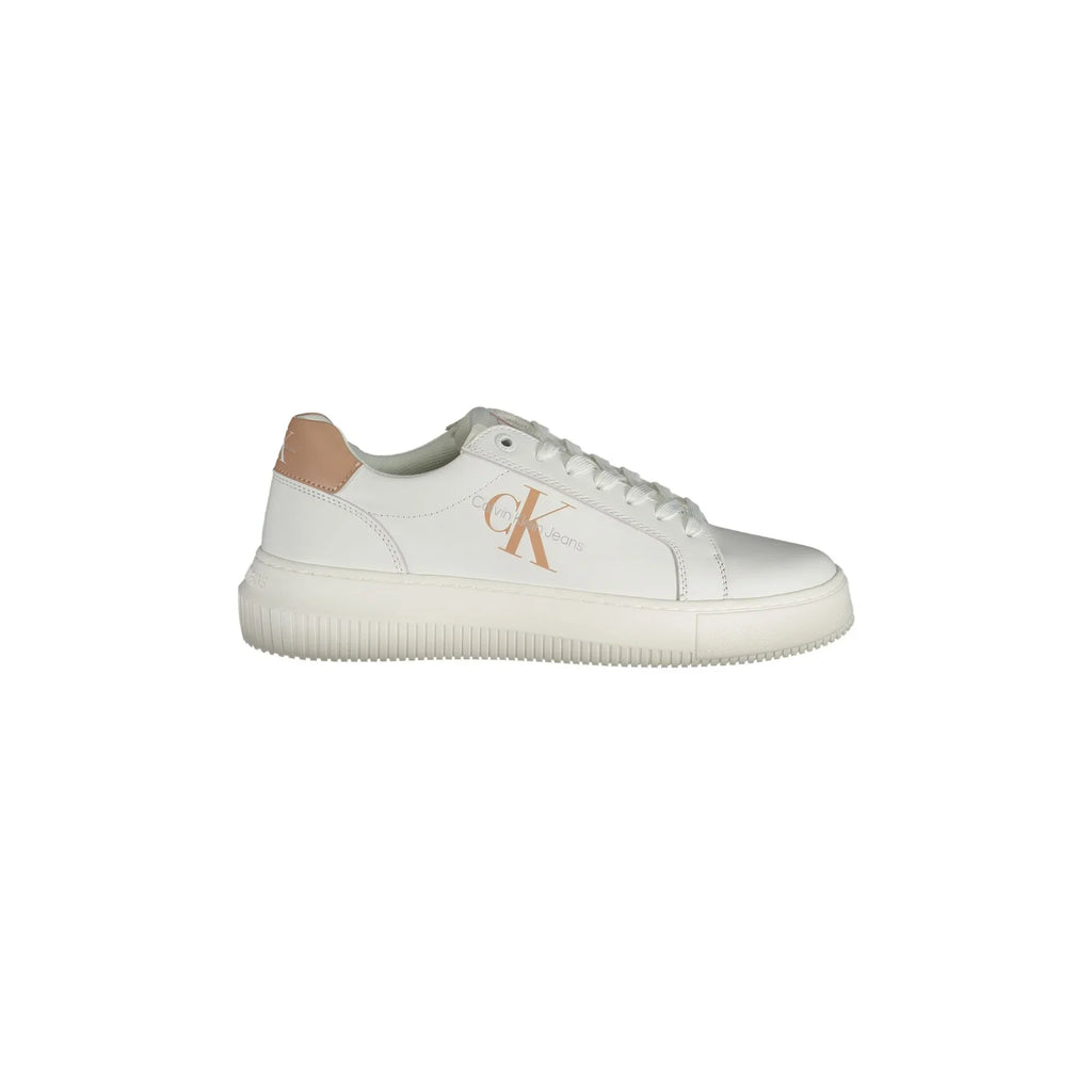 CALVIN KLEIN Scarpe Sportive Donna Bianche con Dettagli Rosa