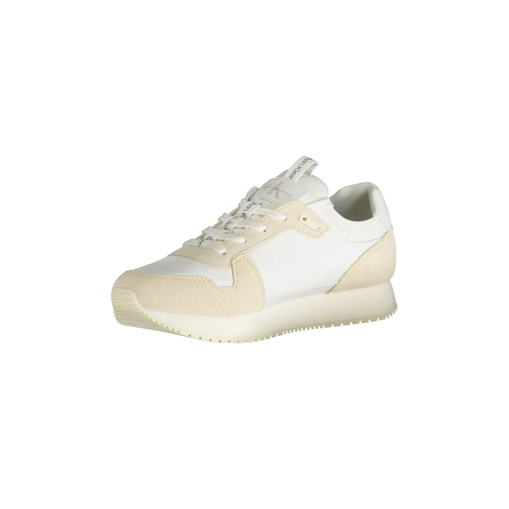 CALVIN KLEIN Scarpe Sneakers Uomo Bianche con Dettagli a Contrasto e Logo