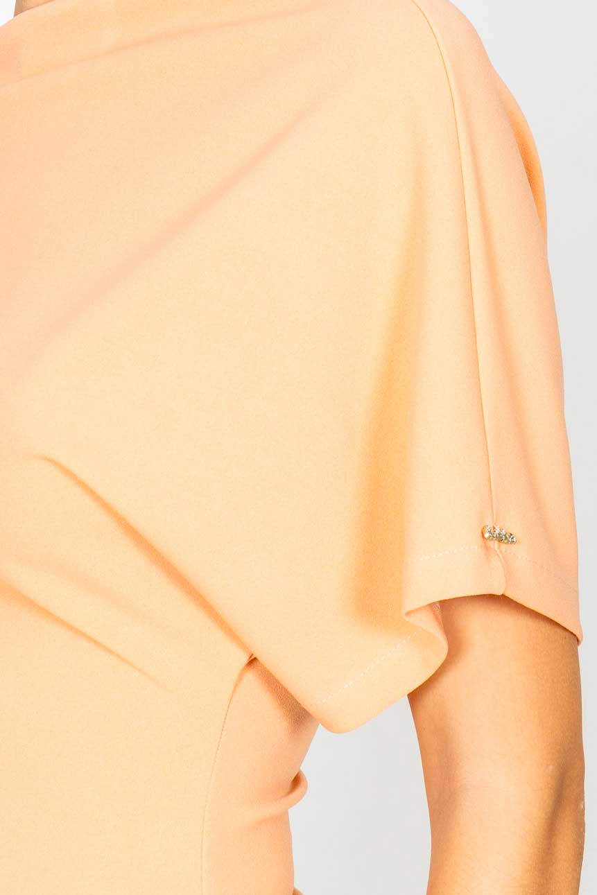 Elegant asymmetrical neck dress for every occasion